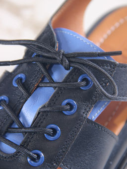 Босоножки 2029.2525bl.Черный синий+черный