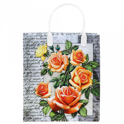 Пакет подарочный мягкий пластик с пластиковой ручкой 23х27см Мэри, 150 мкм, ламинированный (Россия) - Домашняя мода фото 2