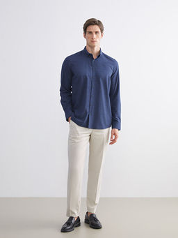 Regular Fit Uzun Kollu ?izgili Erkek G?mlek