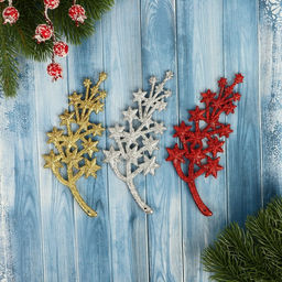 Ёлочные игрушки 3 шт. Звёздный путь, 5.513 см, МИКС