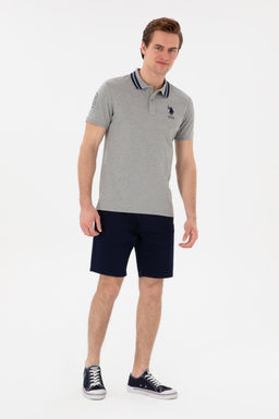 Erkek Slim Fit Polo Yaka Gri Melanj Basic Ti__rt Sepette S_rpriz _ndirim - U.s. polo assn фото 4