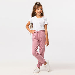 RODOS Брюки для девочки М-256 Пудровый