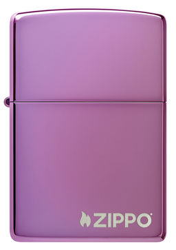 ЗажигалкаZIPPO Логотип с глянцевым фиолетовым покрытием | Logo High Polish Purple 24747ZL