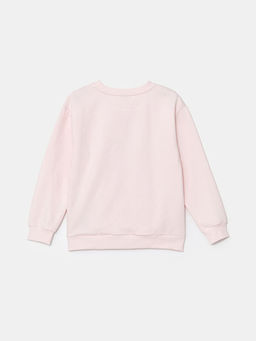 Bisiklet Yaka Bask?l? K?z ?ocuk Sweatshirt