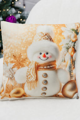 Наволочка декоративная новогодняя 2 шт рогожка