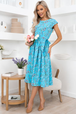 Платье Open Style 6736 голубой