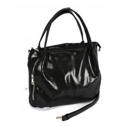 Сумка женская натуральная кожа ADEL-282/2в (отделка ИСК/КОЖА), 1отд+кар/пер. плечевой ремень, черный 262305