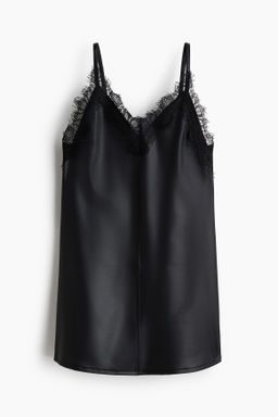 Vestido de tirantes finos con ribete de encaje