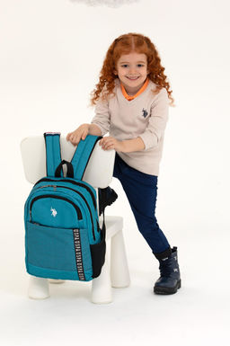 K_z _ocuk Krem Basic V Yaka Kazak - U.s. polo assn фото 2