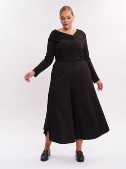 Лонгслив с драпировкой LN00503BLK01 - Артесса фото 9