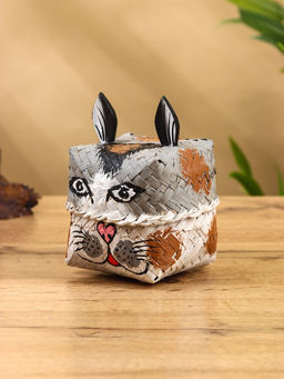 Корзинка «Кот», 8×8×13 см, бамбук