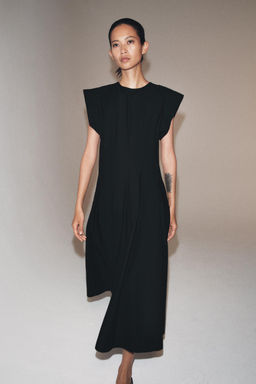 VESTIDO POPEL?N PLIEGUES ZW COLLECTION / Negro - Zara фото 9