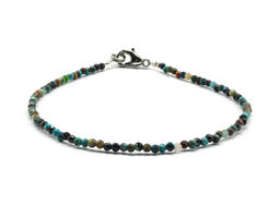 Браслет из хризоколлы шарик граненый 2мм, 18см