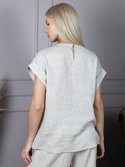 Блузка лен 57%, вискоза 43%