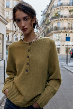 BUTTONED KNIT JUMPER - Zara фото 5