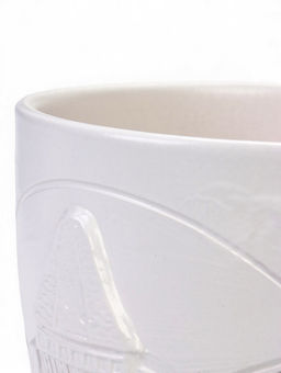 Горшок цветочный с поддоном 2,5 л, d18/h16 см белый керамика, "Голландия" (М)