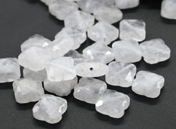 Бусина для рукоделия из горного хрусталя Клевер граненый 13*13мм, 1 шт Радуга камня