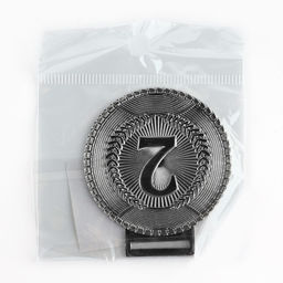 Медаль призовая «2 место» серебро 197, d=5 см, без ленты