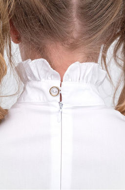 Хлопковая блузка из поплина для девочки Happyfox