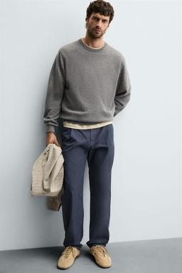 RELAXED FIT PLEATED TROUSERS - Zara фото 5