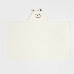 Полотенце с капюшоном Крошка Я, цвет белый, 67х120 см, 100% п/э, 280 г/м2  фото 2