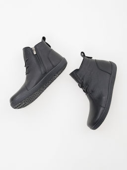 Босоногие ботинки 352.NATAbl.Черный флоттер/мех