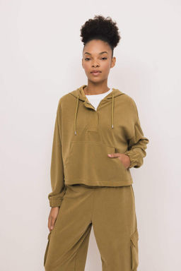 DeFactoFit Oversize толстовка премиум-класса для спортсменов с капюшоном