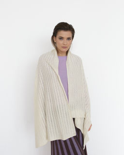 Палантин кашемировый 15017 кремовый