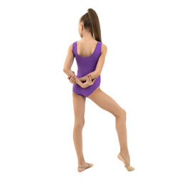 Купальник гимнастический Grace Dance, на широких бретелях, р. 40, цвет фиолетовый  фото 7