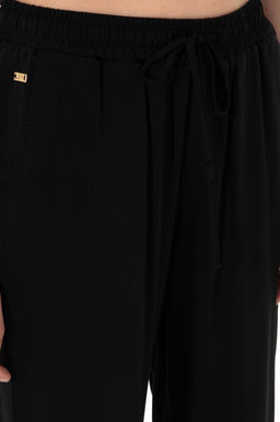 Kad_n Siyah Harem Fit Kanvas Pantolon