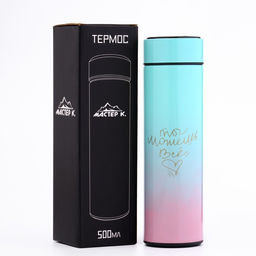 Термос, 500 мл, Ты можешь всё, с ситечком, с датчиком температуры