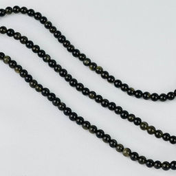 Бусины для украшений из золотистого Обсидиана (86 бусин)