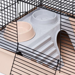 Клетка для грызунов Пижон №10, 2 этажа, разборная, 42 х 30 х 37см (+домик,колесо,миска), бежевая - Simaland фото 11