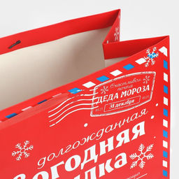 Пакет подарочный новогодний ламинированный «НГ посылка», XXL 46×61×20 см