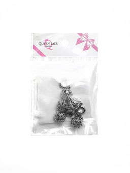 Цена за 5 шт. Шарм подвеска «Шарик», цвет серебро