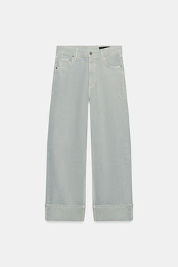 JEANS ZW COLLECTION BAGGY TIRO MEDIO / Azul pastel - Zara фото 2