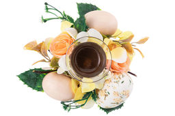 Пасхальное украшение подсвечник 15*15*7 см "Весеннее цветение" на 1 свечу