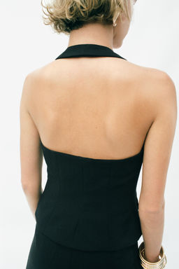 HALTER NECK TUXEDO WAISTCOAT