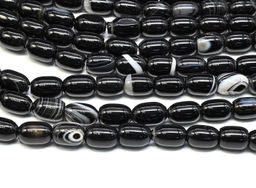 Бусины из агата глазкового рис 8*12мм, 38см, 32 бусины Радуга камня