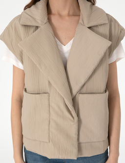 Kum Crop Top Yelek