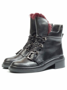 01-H001-3637-N380K BLACK Ботинки демисезонные женские (натуральная кожа, байка) - No name фото 2