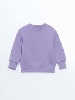 Bisiklet Yaka Bask?l? K?z ?ocuk Sweatshirt - Waikiki фото 3