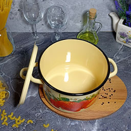 Кастрюля 4,5л 1с17/с крем. Клубника садовая