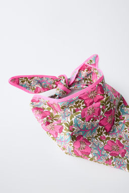 BANDANA ESTAMPADO FLORES MADE WITH LIBERTY FABRIC / Fucsia - Zara фото 2