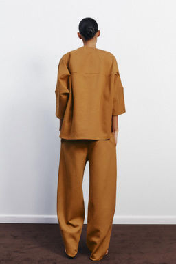 INTERLOCK COCOON TROUSERS - Zara фото 19
