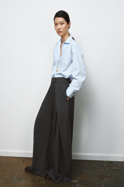 ZW COLLECTION WIDE-LEG TROUSERS WITH DARTS - Zara фото 12