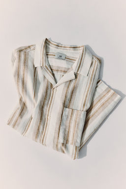 Camisa resort en mezcla de lino Regular Fit - H&m фото 4