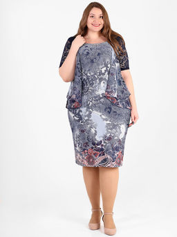 Платье ПРИТТИ с цветочным узором - Almond фото 2