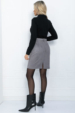 Юбка Бизнес стиль (серая) Ю11752 - Lt collection фото 2