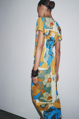 ZW COLLECTION PRINTED MIDI DRESS - Zara фото 3